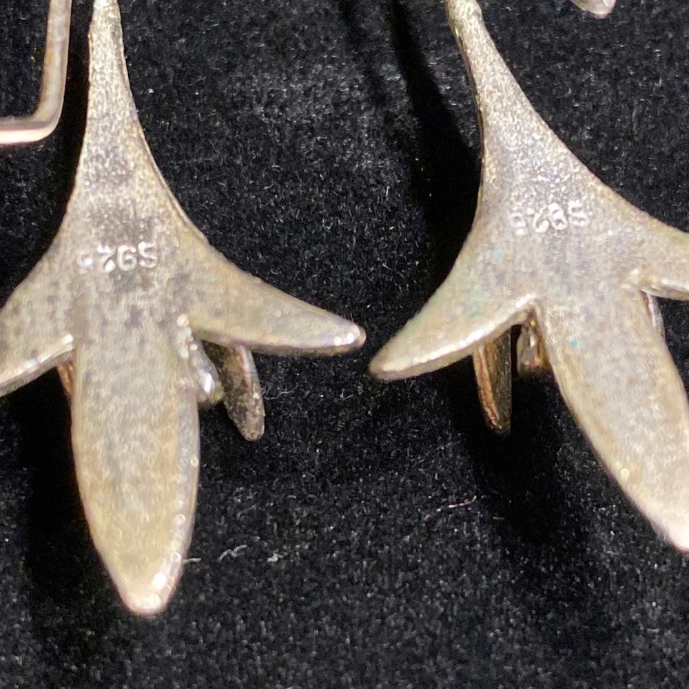 Sterling Silver Lily Earrings - Picture 3 of 11